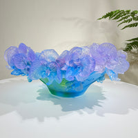 Azure Orchid · Blue Liuli Orchid Art Bowl