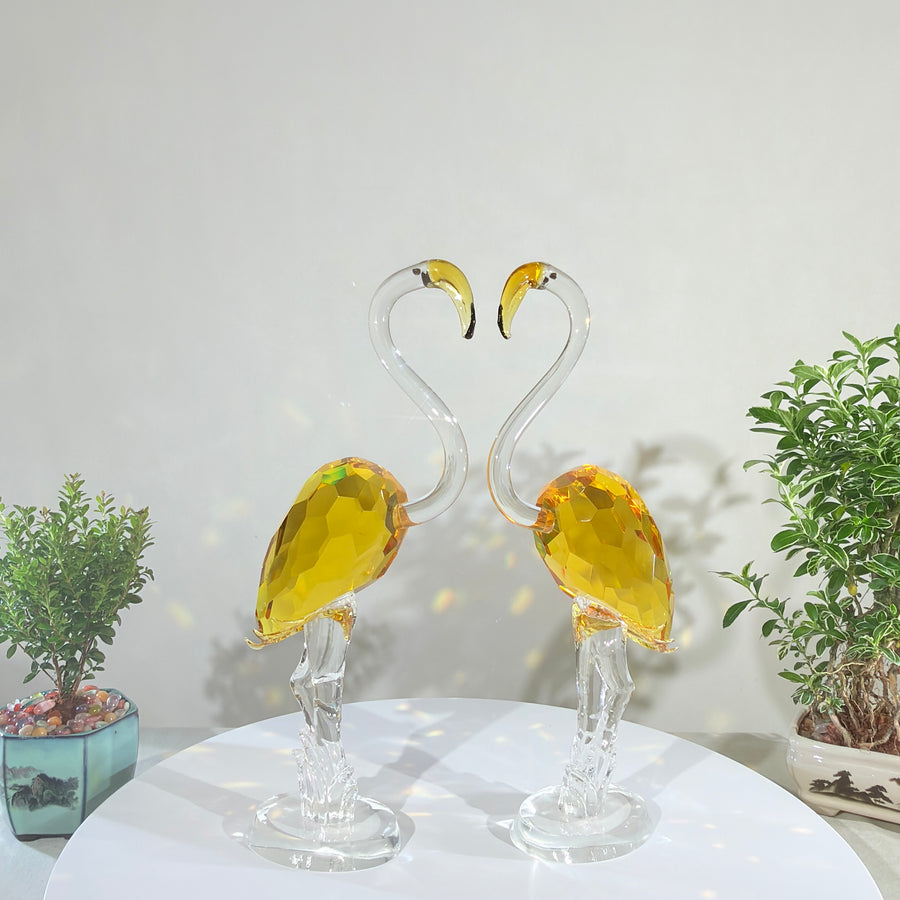 Two Flamingos, The Golden Grace of a Gentleman