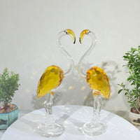 Two Flamingos, The Golden Grace of a Gentleman