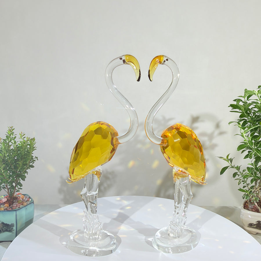 Two Flamingos, The Golden Grace of a Gentleman