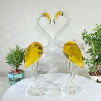 Two Flamingos, The Golden Grace of a Gentleman