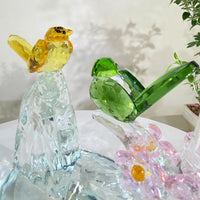 Five Blessings, One Flourishing Tree · K9 Crystal Birds