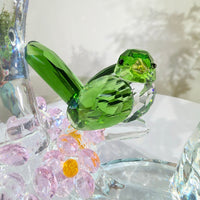 Five Blessings, One Flourishing Tree · K9 Crystal Birds