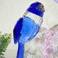 Five Blessings, One Flourishing Tree · K9 Crystal Birds