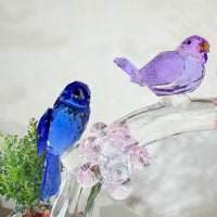 Five Blessings, One Flourishing Tree · K9 Crystal Birds