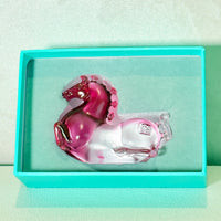 Little Horses · Rose Pink Liuli Sculpture