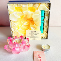 Lotus Serenity · Pink Liuli Lotus Incense Holder