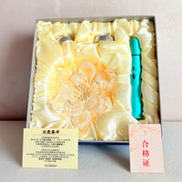 Lotus Serenity · White Liuli Lotus Incense Holder