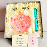 Lotus Serenity · Pink Liuli Lotus Incense Holder