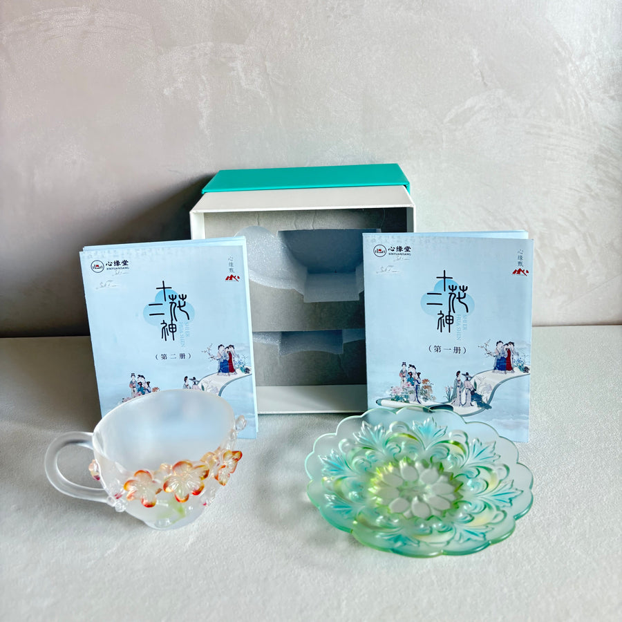 Twelve Flower Goddesses Cup – February Plum Blossom – Jiang Caiping (Consort Mei) 江采蘋（梅妃）