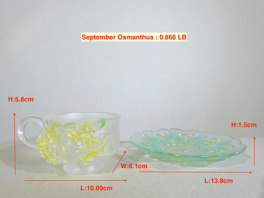 Twelve Flower Goddesses Cup – September Osmanthus – Lü Zhu 綠珠