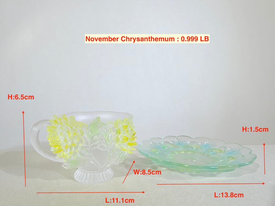 Twelve Flower Goddesses Cup – November Chrysanthemum – Liang Hongyu 梁紅玉