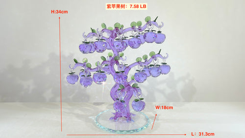Purple Apple Tree · A Legacy of Blessings · K9 Crystal Sculpture