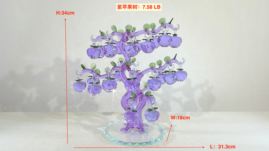 Purple Apple Tree · A Legacy of Blessings · K9 Crystal Sculpture
