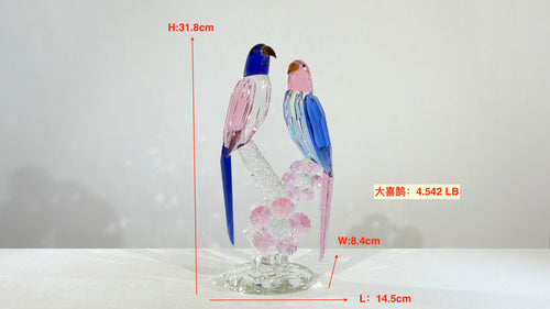 Joy Among Blossoms, Grace in Togetherness · K9 Crystal Birds