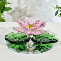 Lotus in Stillness · K9 Crystal Lotus Sculpture