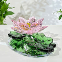 Lotus in Stillness · K9 Crystal Lotus Sculpture