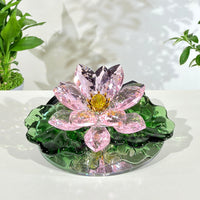 Lotus in Stillness · K9 Crystal Lotus Sculpture