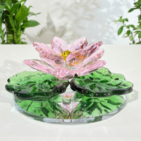 Lotus in Stillness · K9 Crystal Lotus Sculpture