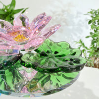 Lotus in Stillness · K9 Crystal Lotus Sculpture