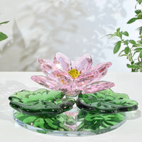 Lotus in Stillness · K9 Crystal Lotus Sculpture