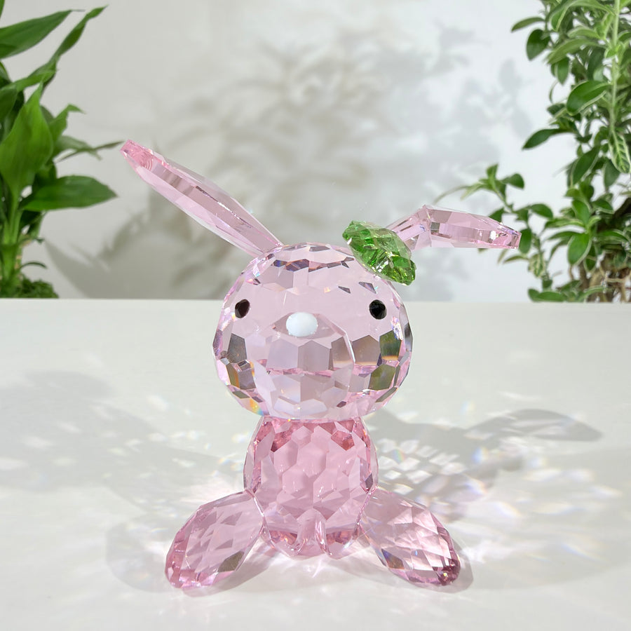 Pink Bunny · A Little Spark of Joy · K9 Crystal Sculpture