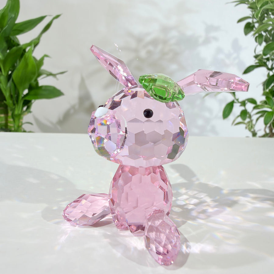 Pink Bunny · A Little Spark of Joy · K9 Crystal Sculpture