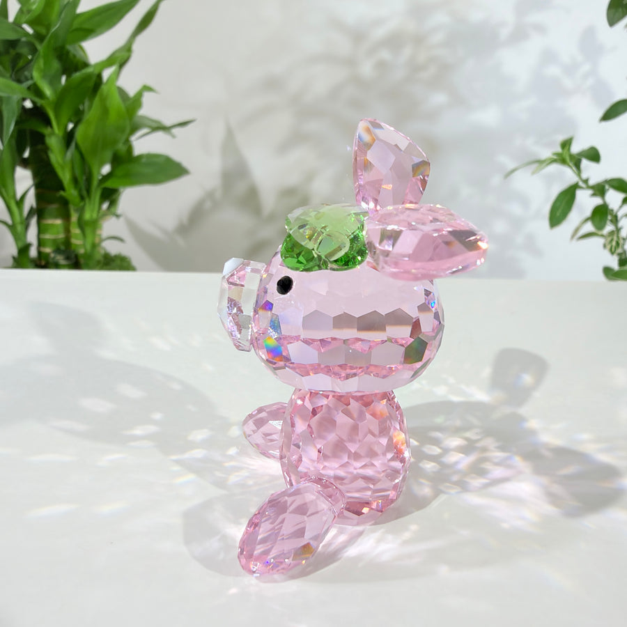 Pink Bunny · A Little Spark of Joy · K9 Crystal Sculpture