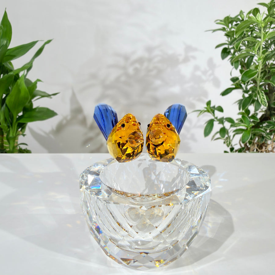Where Radiance Finds Its Quiet Home · K9 Crystal Lovebirds