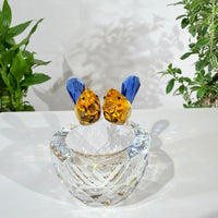 Where Radiance Finds Its Quiet Home · K9 Crystal Lovebirds