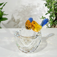 Where Radiance Finds Its Quiet Home · K9 Crystal Lovebirds