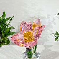 Tulips · The Grace of Quiet Blooming · K9 Crystal Sculpture