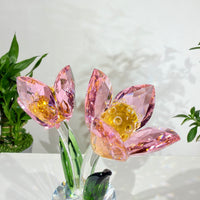 Tulips · The Grace of Quiet Blooming · K9 Crystal Sculpture