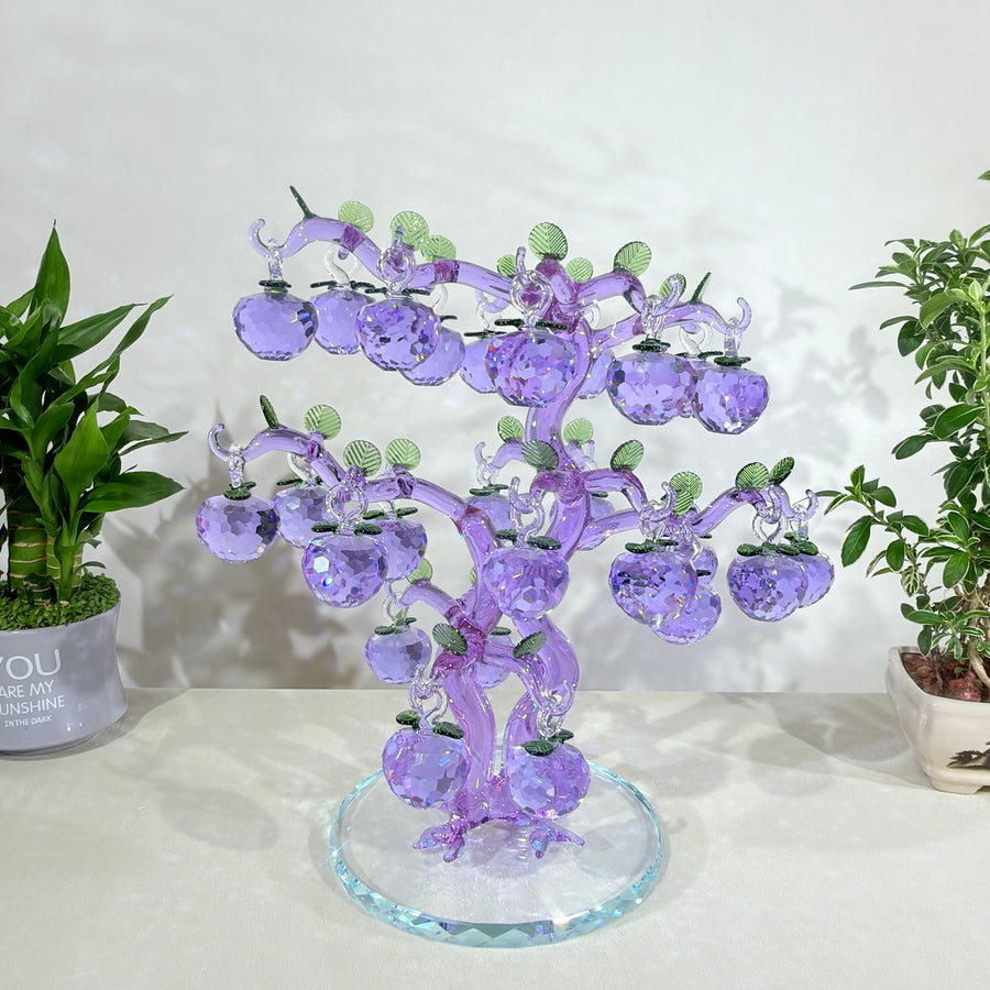 Purple Apple Tree · A Legacy of Blessings · K9 Crystal Sculpture