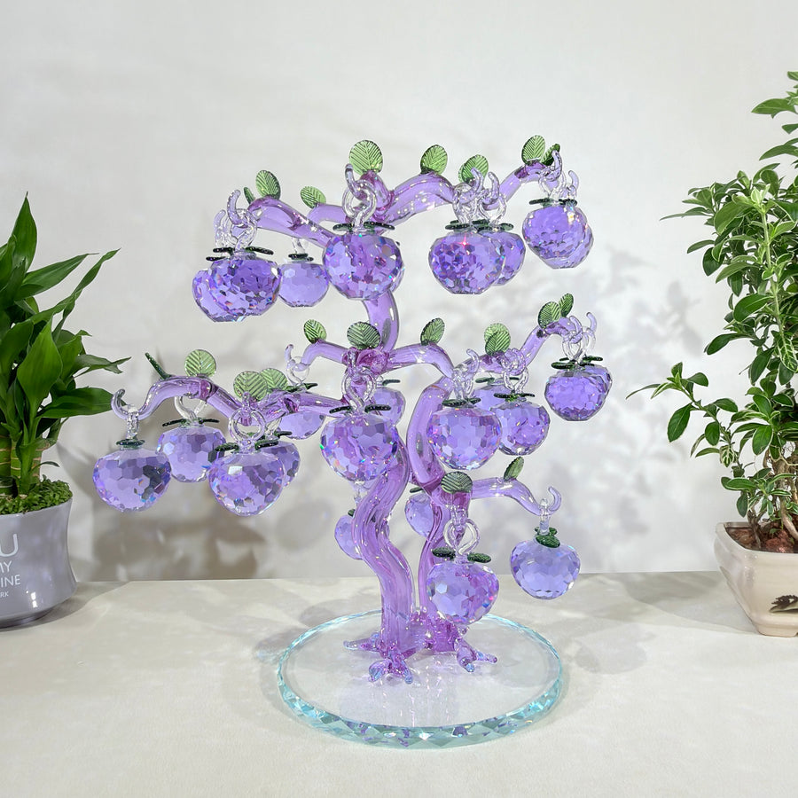Purple Apple Tree · A Legacy of Blessings · K9 Crystal Sculpture
