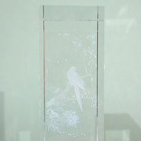 Parrot Among Blossoms · K9 Crystal Laser Art