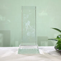 Parrot Among Blossoms · K9 Crystal Laser Art
