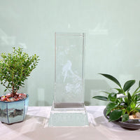Parrot Among Blossoms · K9 Crystal Laser Art