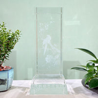 Parrot Among Blossoms · K9 Crystal Laser Art