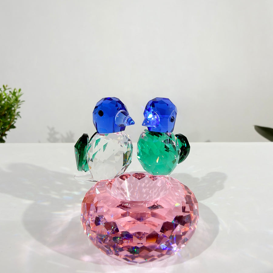 Two Hearts, One Gentle Home · K9 Crystal Lovebirds