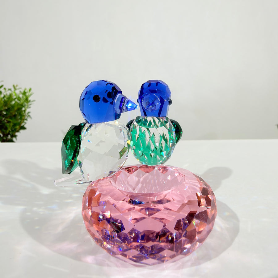 Two Hearts, One Gentle Home · K9 Crystal Lovebirds