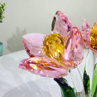 Tulips · The Grace of Quiet Blooming · K9 Crystal Sculpture