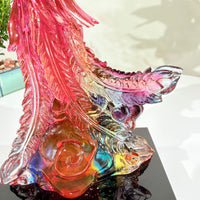 Phoenix in Flight · Red Liuli Sculpture