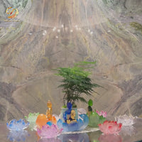 Lotus Serenity · Orange Liuli Lotus Incense Holder