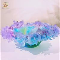 Azure Orchid · Blue Liuli Orchid Art Bowl