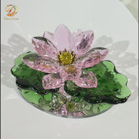 Lotus in Stillness · K9 Crystal Lotus Sculpture