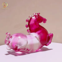 Little Horses · Rose Pink Liuli Sculpture