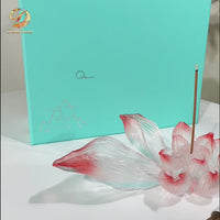 Lotus Serenity · Pink Liuli Lotus Incense Holder