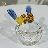 Where Radiance Finds Its Quiet Home · K9 Crystal Lovebirds