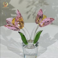 Tulips · The Grace of Quiet Blooming · K9 Crystal Sculpture